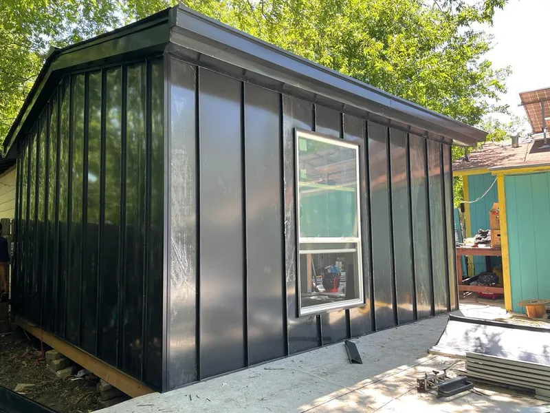 Black standing seam metal wall panels for Metal Roof Installation in Yuba City